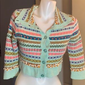 Free People multi color sweater size small